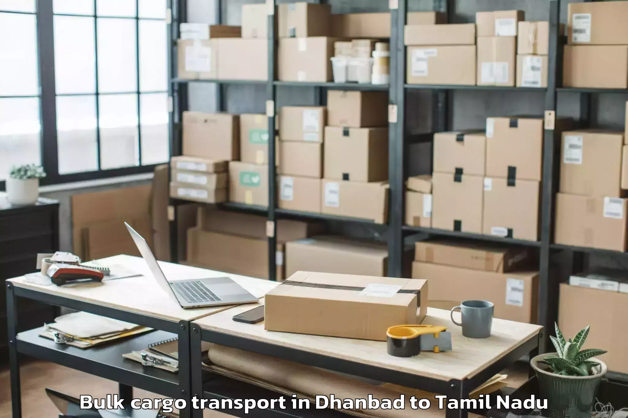 Top Dhanbad to Peelamedu Airport Cjb Bulk Cargo Transport Available